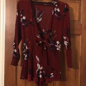 Perfect maroon romper